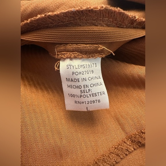 NWT ENTRO BROWN CORDUROY MINI SKORT - Size Large SKU:436 - Picture 6 of 6